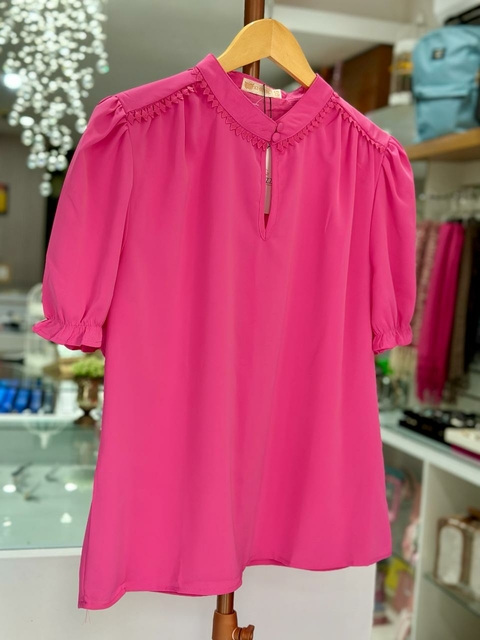 Blusa Manga Gola Botão