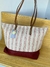 Bolsa Quadrada Palha - Areia e Vermelha 6237