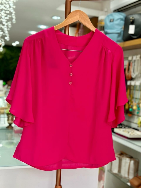 Blusa Manga Detalhes Botões