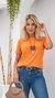 Blusa Cropped Malha - Laranja 4586