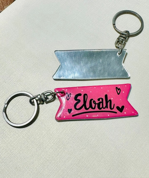 Chaveiro Rosa com Espelho - Eloah