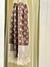 Lenço Pashmina Echarpes Inspiração LV - Marrom - comprar online