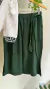 Conjunto Blusa Gola V Manga Bordada e Saia - Verde 4226