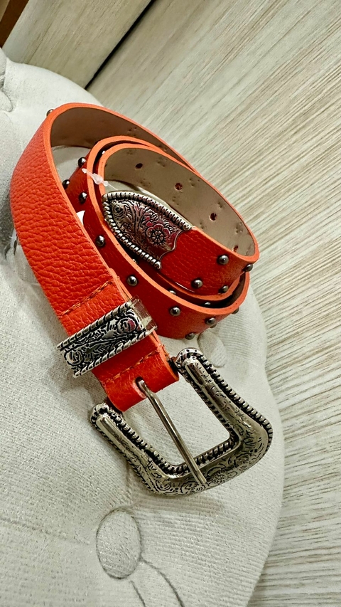 Cinto 100% Couro Fivela Prata