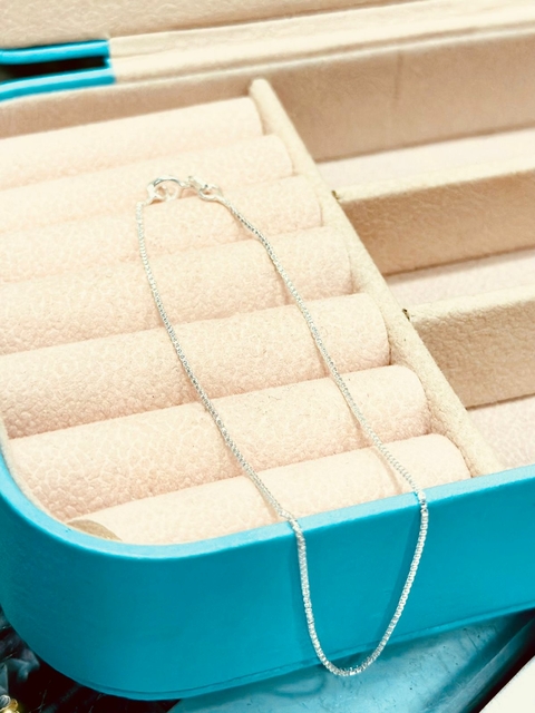 Tornozeleira Prata Italiana 925 Veneziana