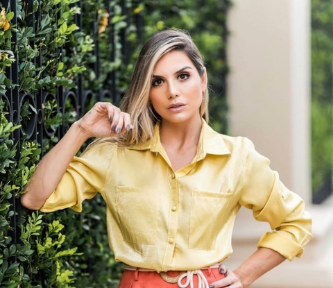 Camisete Acetinado - Amarelo