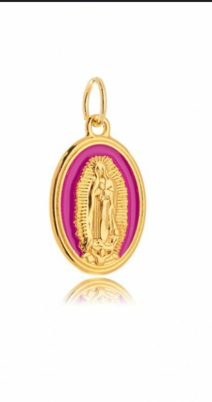 Pingente SemiJoia Dourada Nossa Senhora de Guadalupe