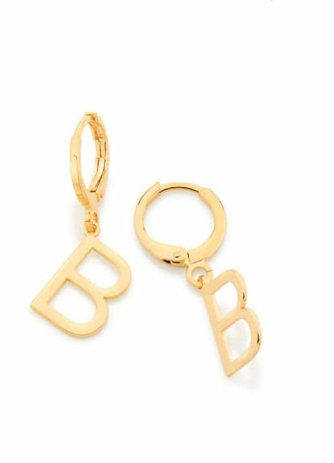 Pingente Pequeno SemiJoia Dourada Letra B