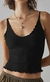 Blusa Cropped Regata FruFru Alcinha - Preta