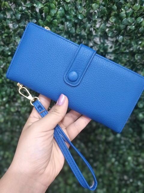 Carteira Botão Azul