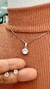 Conjunto Brinco com Colar Prata Cristal
