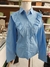 Camisete Decote Babado - Azul Bordado - comprar online