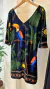 Vestido Inspiração Farm Manga Plus Size Estampado Tucano - Preto 5118
