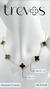Colar Choker SemiJoia Dourado Trevo Inspiração Van Cleef Virgínia - Preto