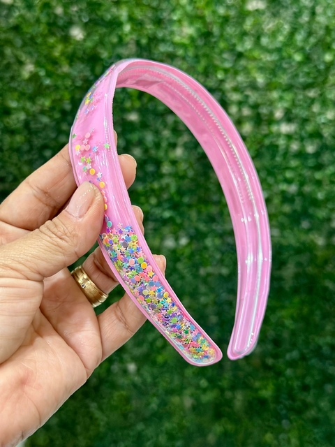 Arco Tiara - Estrelas Rosa 6489