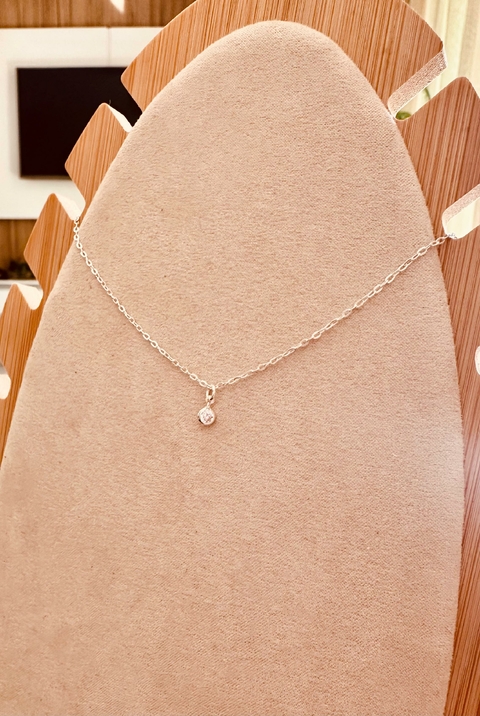 Tornozeleira Prata Italiana 925 Ponto de Luz