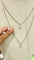 Conjunto Brinco com Colar Folheado Prata Ponto de Luz