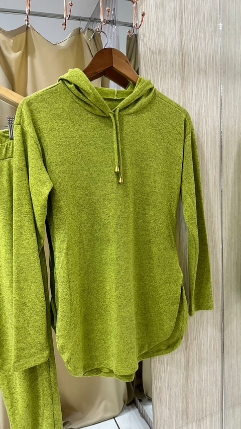 Conjunto Lanzinha Liso Capuz - Verde