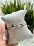 Bracelete Prata Aço Inoxidável Trevo Verde Virgínia Van Cleef Zircônia Cristal - 4676