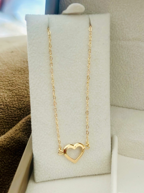 Tornozeleira SemiJoia Dourada Corrente Coração - 4290