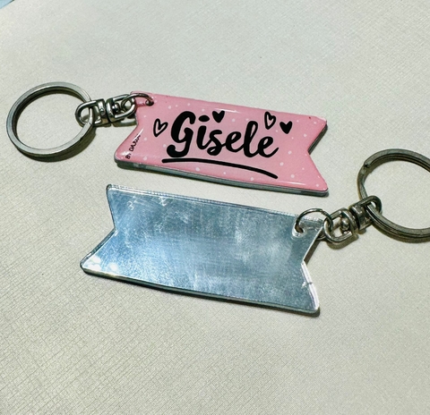 Chaveiro Rosa Claro com Espelho - Gisele