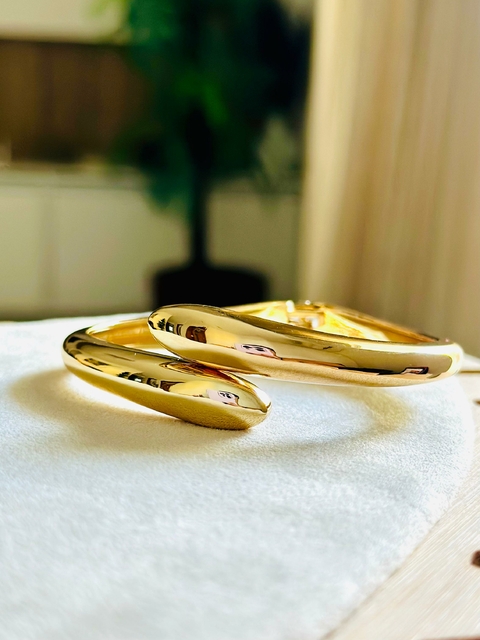 Bracelete Semijoia Dourado Gota Encontro - 5211