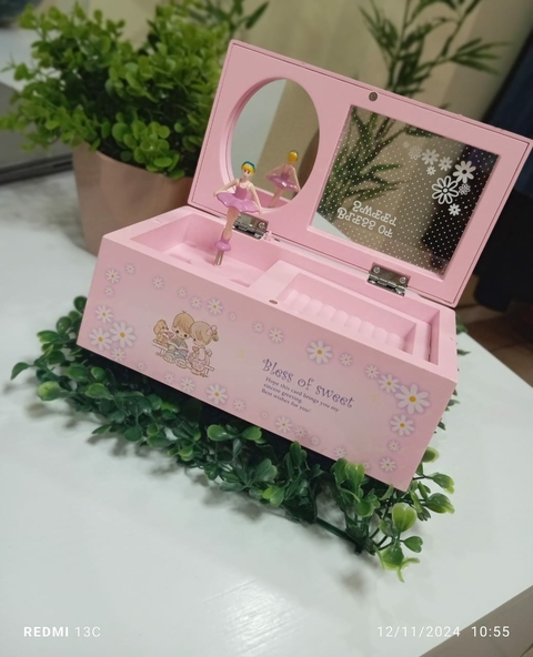 Caixa de Música Bailarina - Rosa