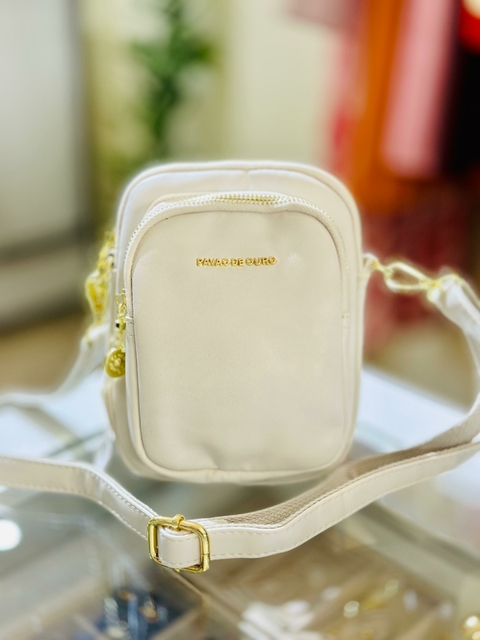 Bolsa Lateral Pavão de Ouro - Branca 6891