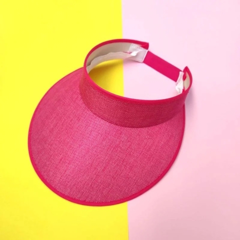 Viseira Palha Ecológica - Rosa