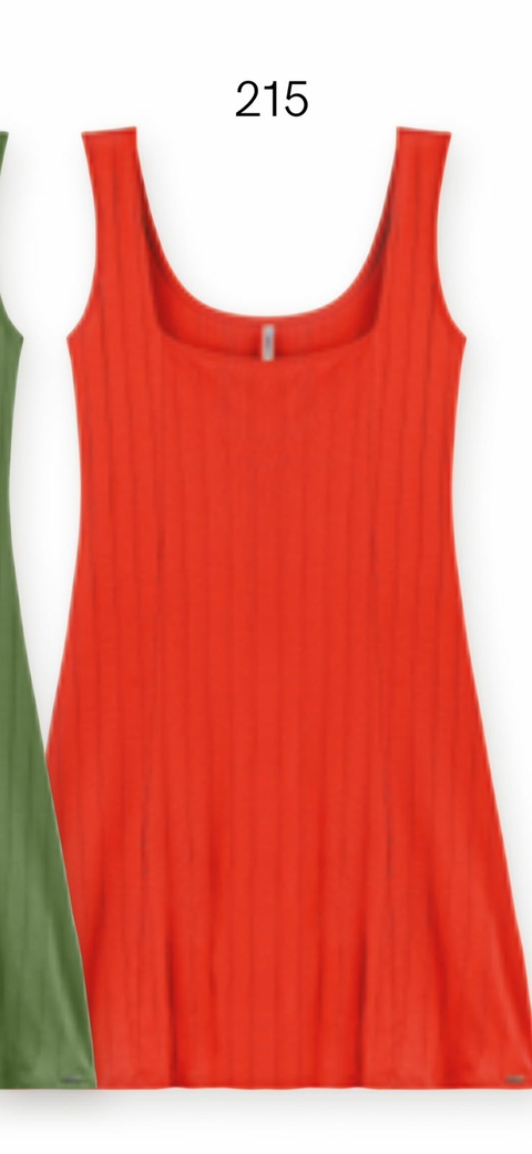 Vestido Canelado - Laranja 6869