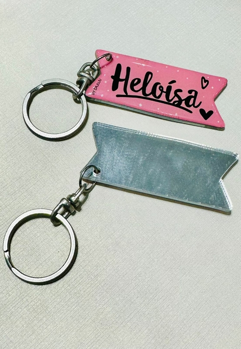 Chaveiro Rosa com Espelho - Heloísa