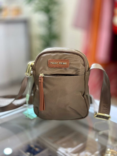 Bolsa Lateral Pavão de Ouro - Marrom 6894