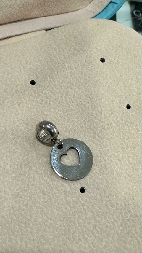 Berloque Aço Inoxidável Coração - 5319