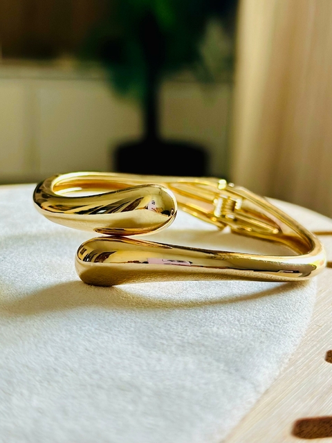 Bracelete Semijoia Dourado Gota Encontro - 5210