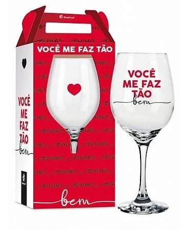 Taça de Vidro Você Me Faz Tão Bem
