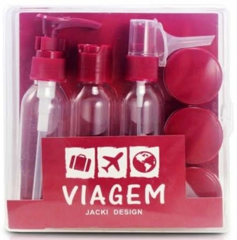 Kit Viagem Porta Cosmético Travel Roxo