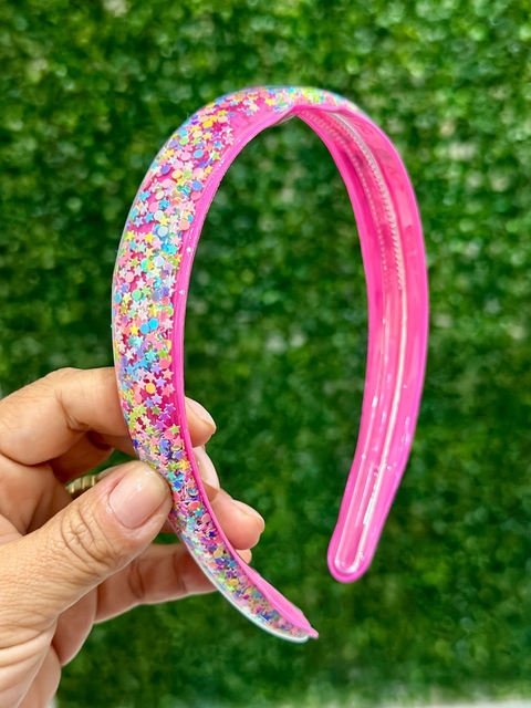 Arco Tiara - Estrelas Rosa 6488