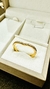 Anel Dourado Formato Coração Cravejado Zircônia Cristal - 4014