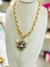 Colar Dourado Corrente Tigre Cravejado Zircônia Cristal - 5076