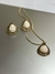 Conjunto Brinco com Colar Dourado Pedra Gota - 6628