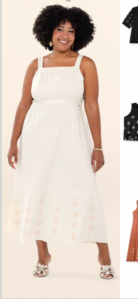 Vestido Linho - Branco 6855