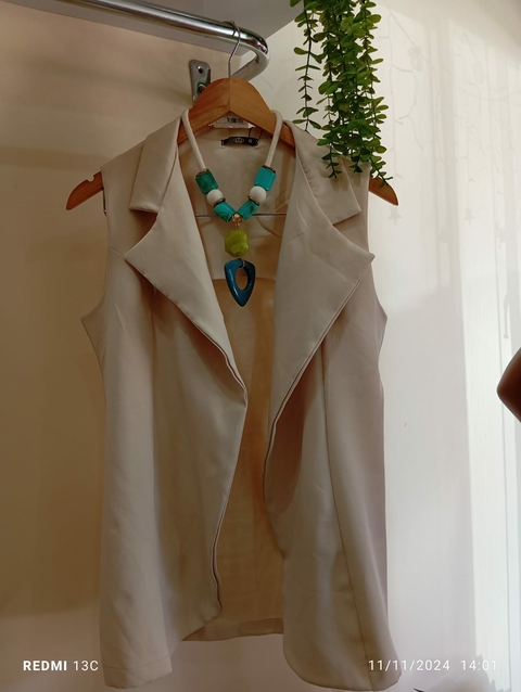 Colete Alfaiataria Aberto - Bege 4943