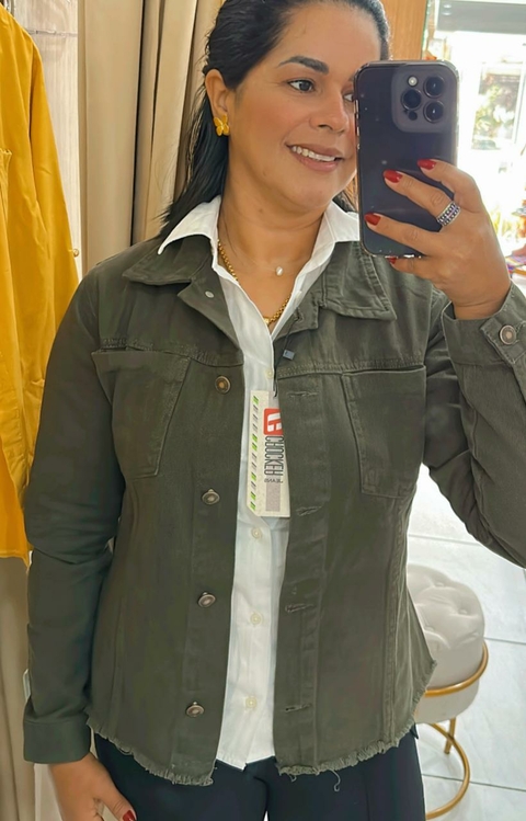 Jaqueta Jeans Sarja Crocker - Verde