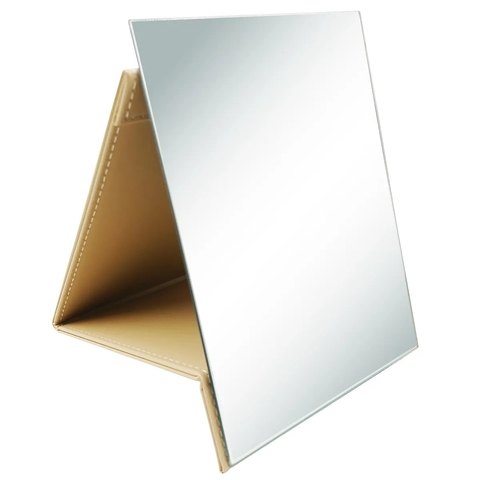 Espelho Dobrável Capa de Courino - Marfim