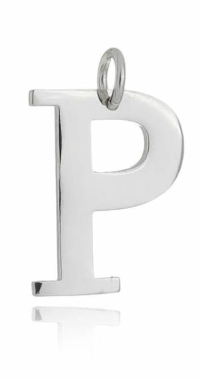 Pingente SemiJoia Prata Letra P
