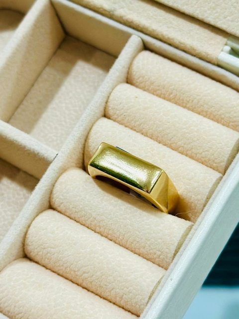Anel SemiJoia Dourado Liso - 4780