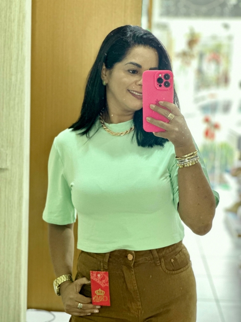 Blusa Cropped Malha - Verde 4939