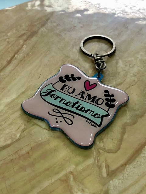 Chaveiro com Espelho - Eu Amo Jornalismo