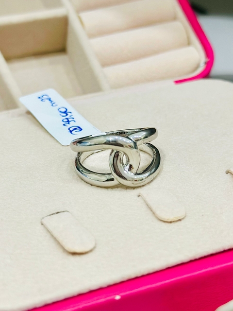 Anel Prata Enlaçados - 6723