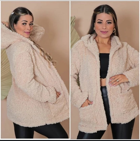 Casaco Teddy Pelúcia - Bege